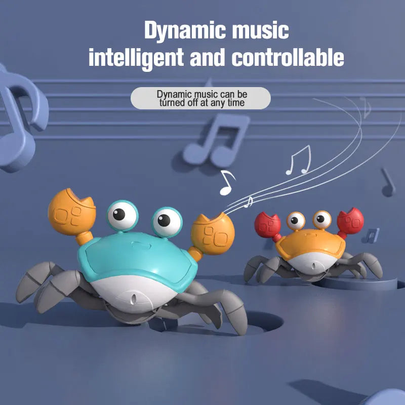 Crabe Musical Évasion – Jouet Interactif pour Bébé, Stimule le Développement et la Motricité