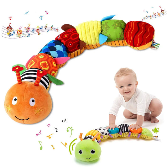 Hochet Musical en Peluche pour Bébé – Jouet Sensoriel et Éducatif, Cadeau Idéal pour Nouveau-né et Tout-petit